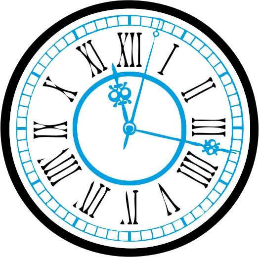 Clock with Roman Numerals in Classic Style