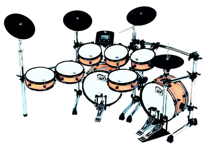 Drum Set Illustration with Cymbals