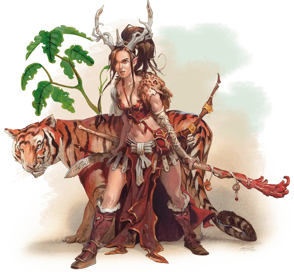 Fantasy Warrior with Tiger
