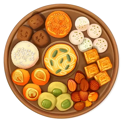 Plate of Assorted Sweets