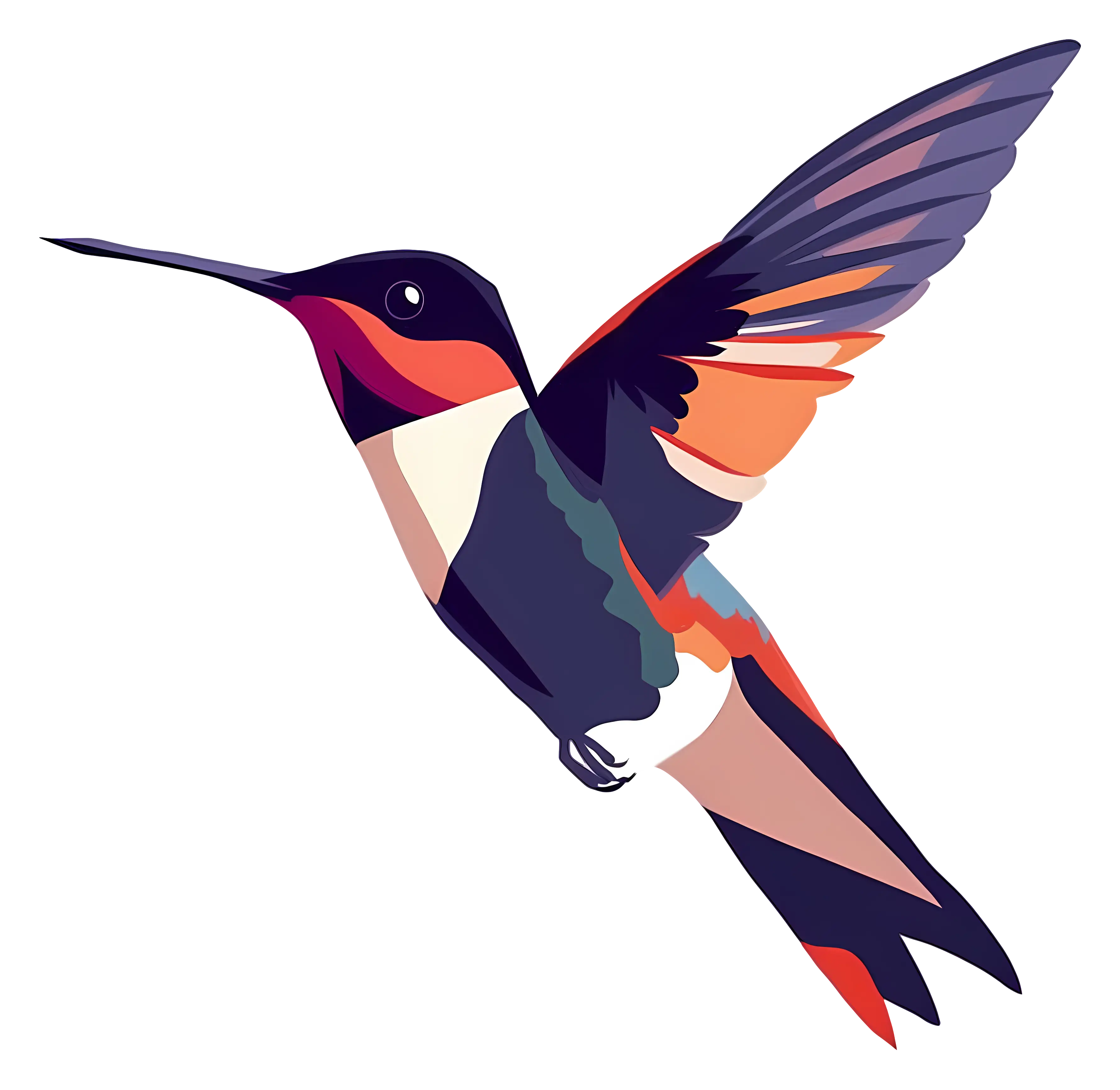 Vibrant Hummingbird Illustration
