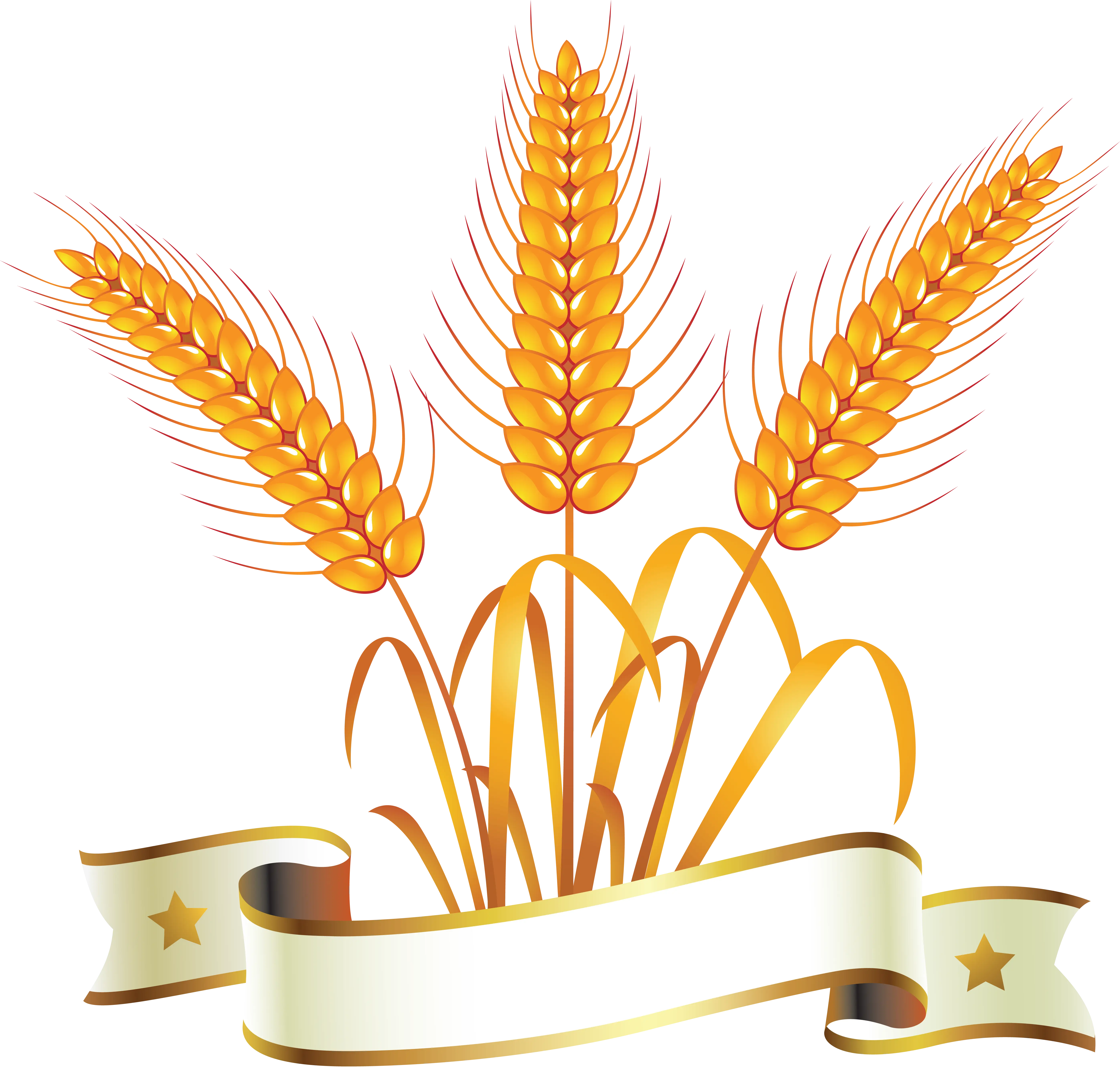 Wheat with Decorative Ribbon Art