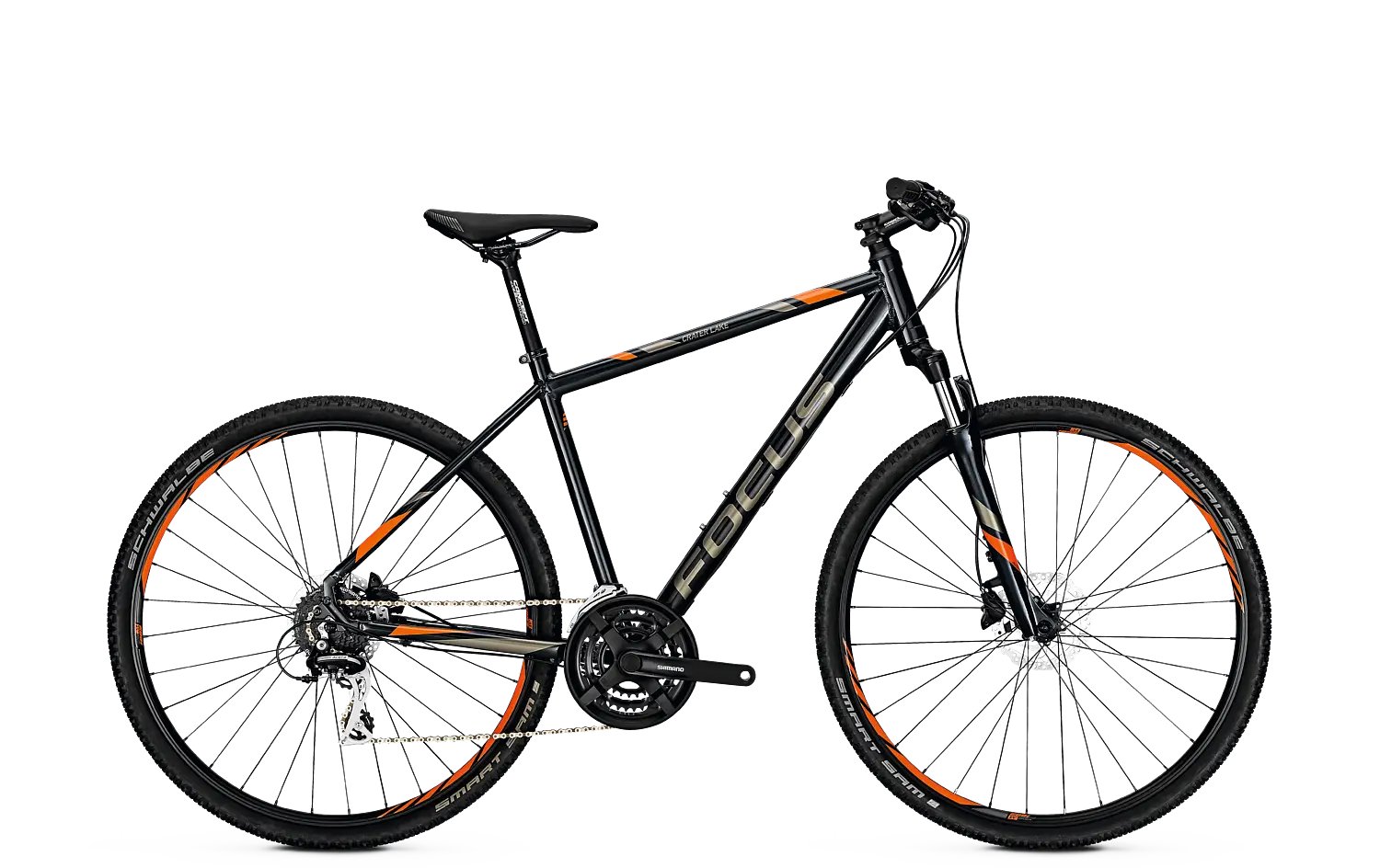 Black and Orange Bicycle