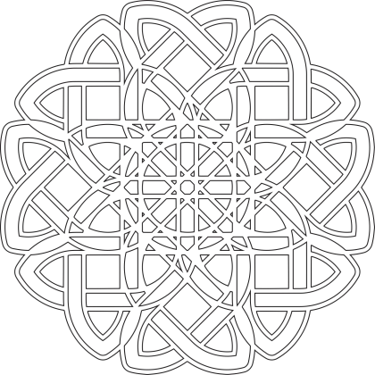 Intricate Geometric Mandala Line Art Design