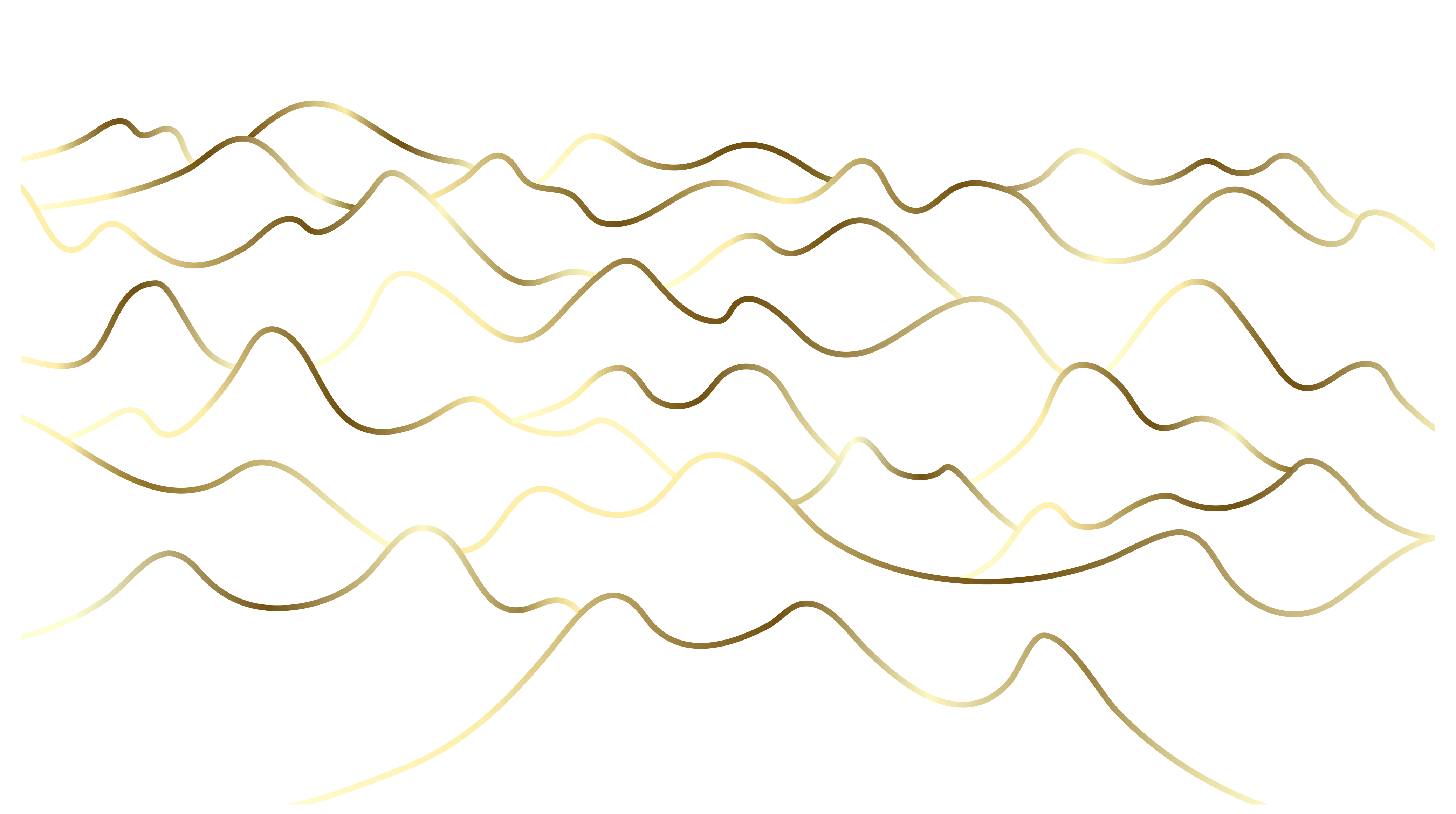 Abstract Gold Wavy Lines Pattern