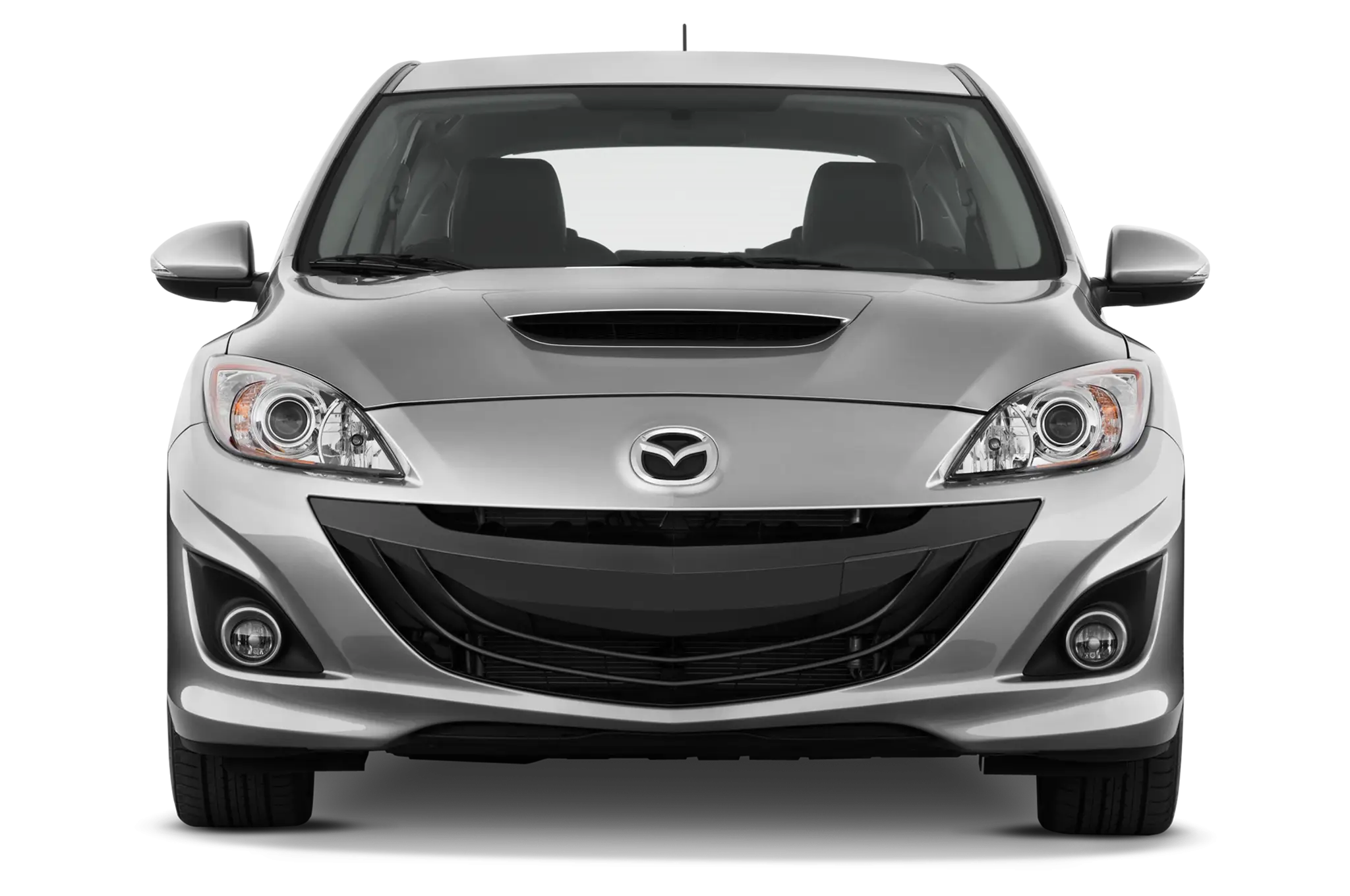 Silver Car Front View Design