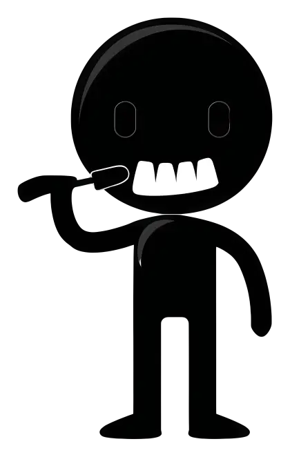 Character Brushing Teeth