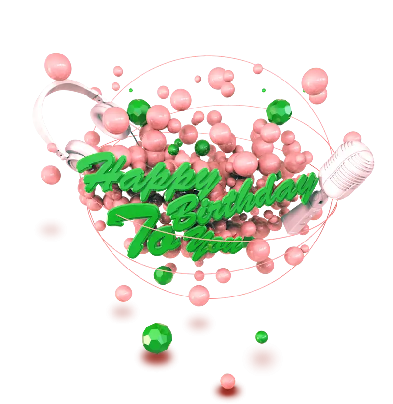 Happy Birthday Greeting with Balloons