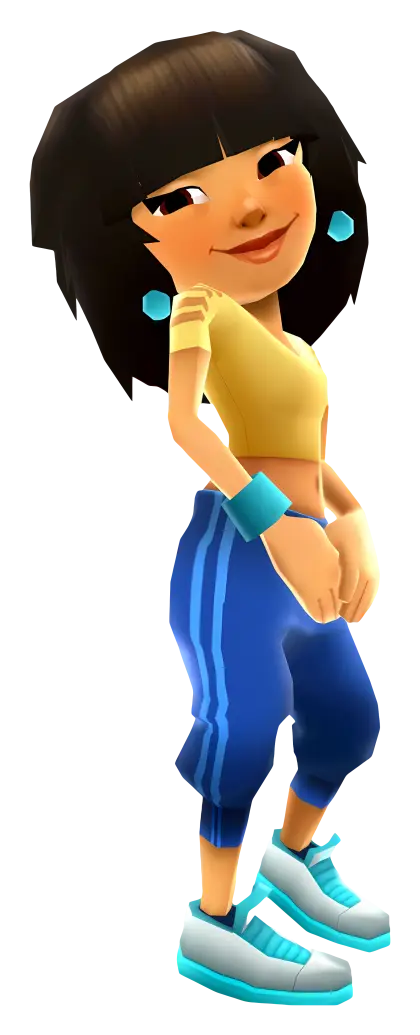 Animated Cartoon Girl Character