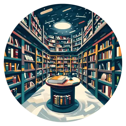 Cozy Library with Bookshelves