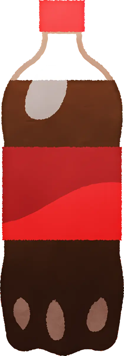 Soda Bottle with Red Label