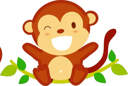 Happy Cartoon Monkey Illustration