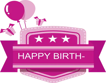 Happy Birthday Greeting with Balloons and Gifts