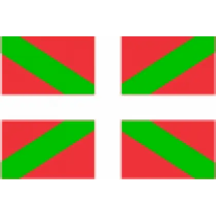 Basque Flag with Red, Green, and White Stripes