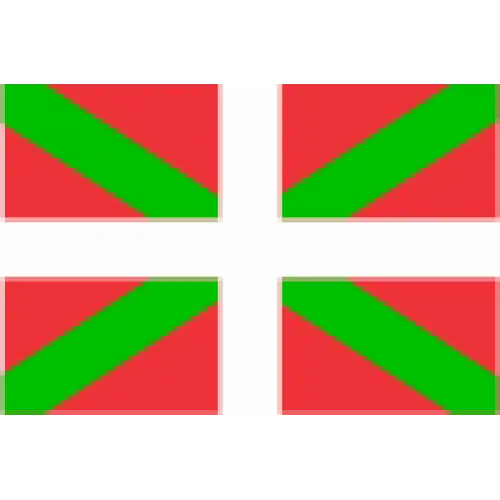Basque Flag with Red, Green, and White Stripes