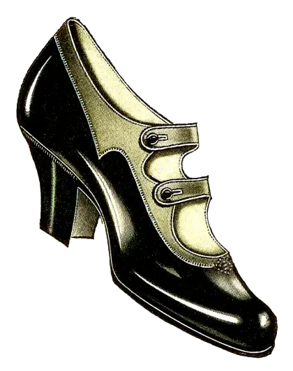 Black Vintage High Heel Shoe Design