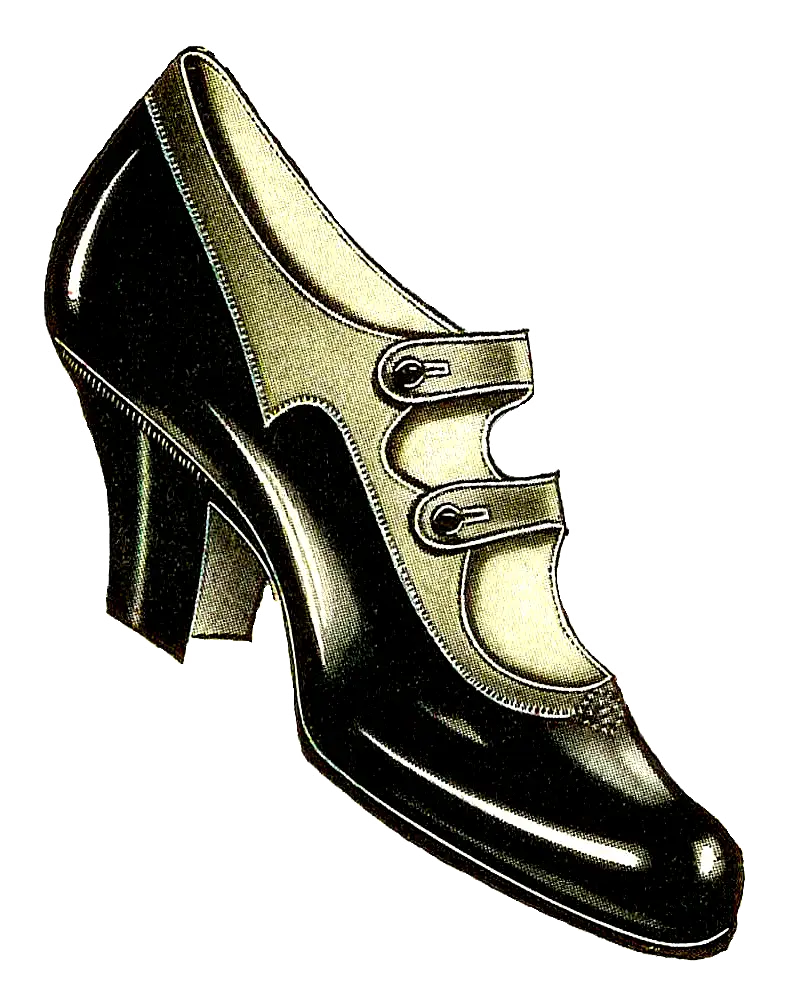 Black Vintage High Heel Shoe Design