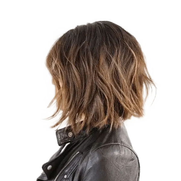Brown Bob Haircut in Side View