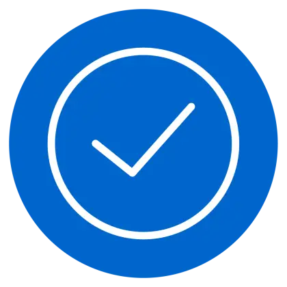 Simple Blue Check Icon