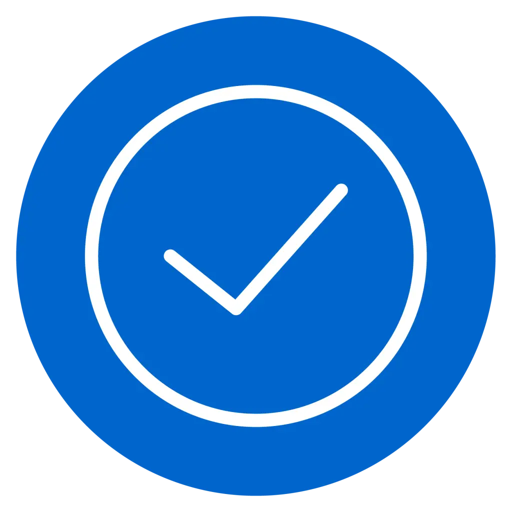 Simple Blue Check Icon