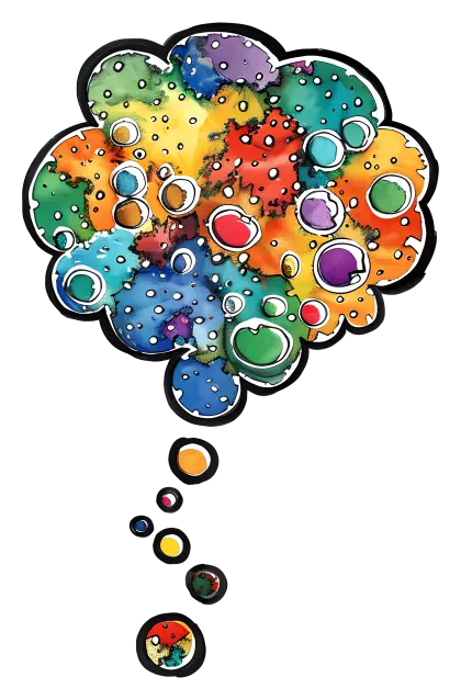 Colorful Thought Bubble Art