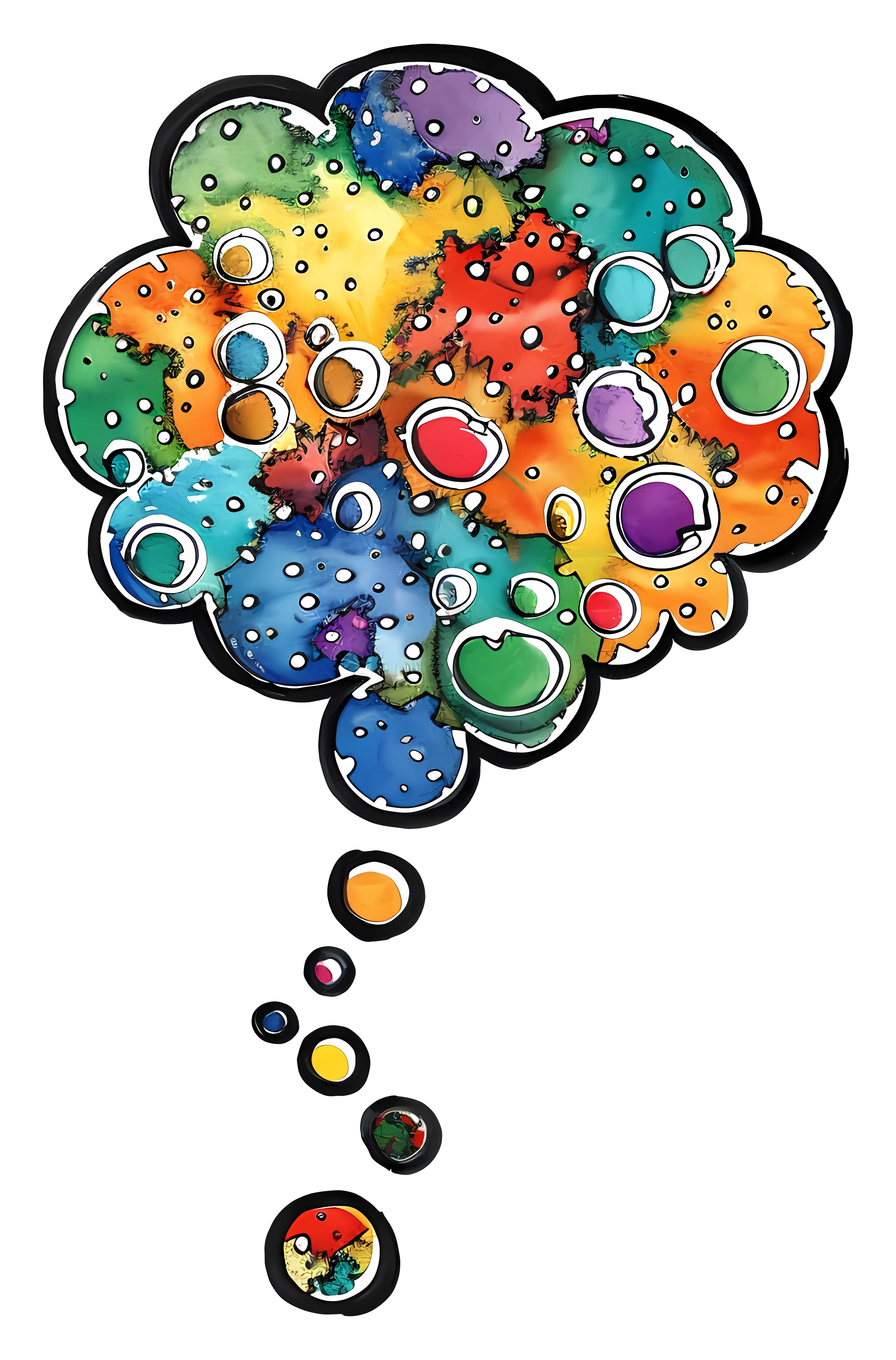 Colorful Thought Bubble Art