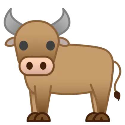 Cute Cartoon Bull Illustration
