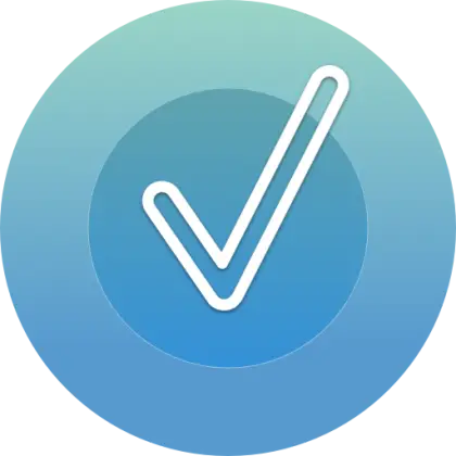 Blue Checkmark Icon for Approval and Success