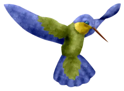 Colorful Hummingbird in Flight