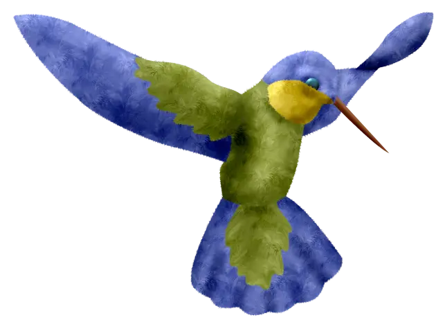 Colorful Hummingbird in Flight