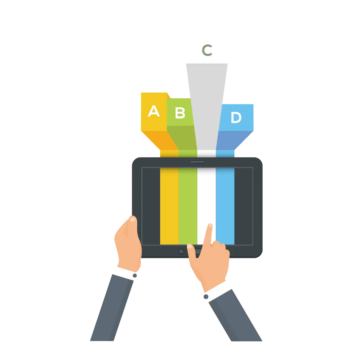 Tablet with Multiple Choice Options