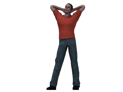 Casual Relaxed Man Standing Pose