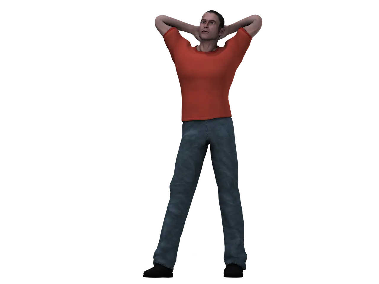 Casual Relaxed Man Standing Pose