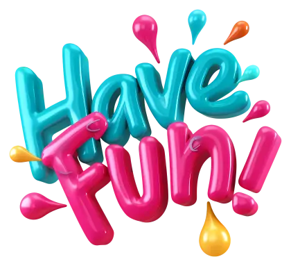 Have Fun Colorful Typography Illustration