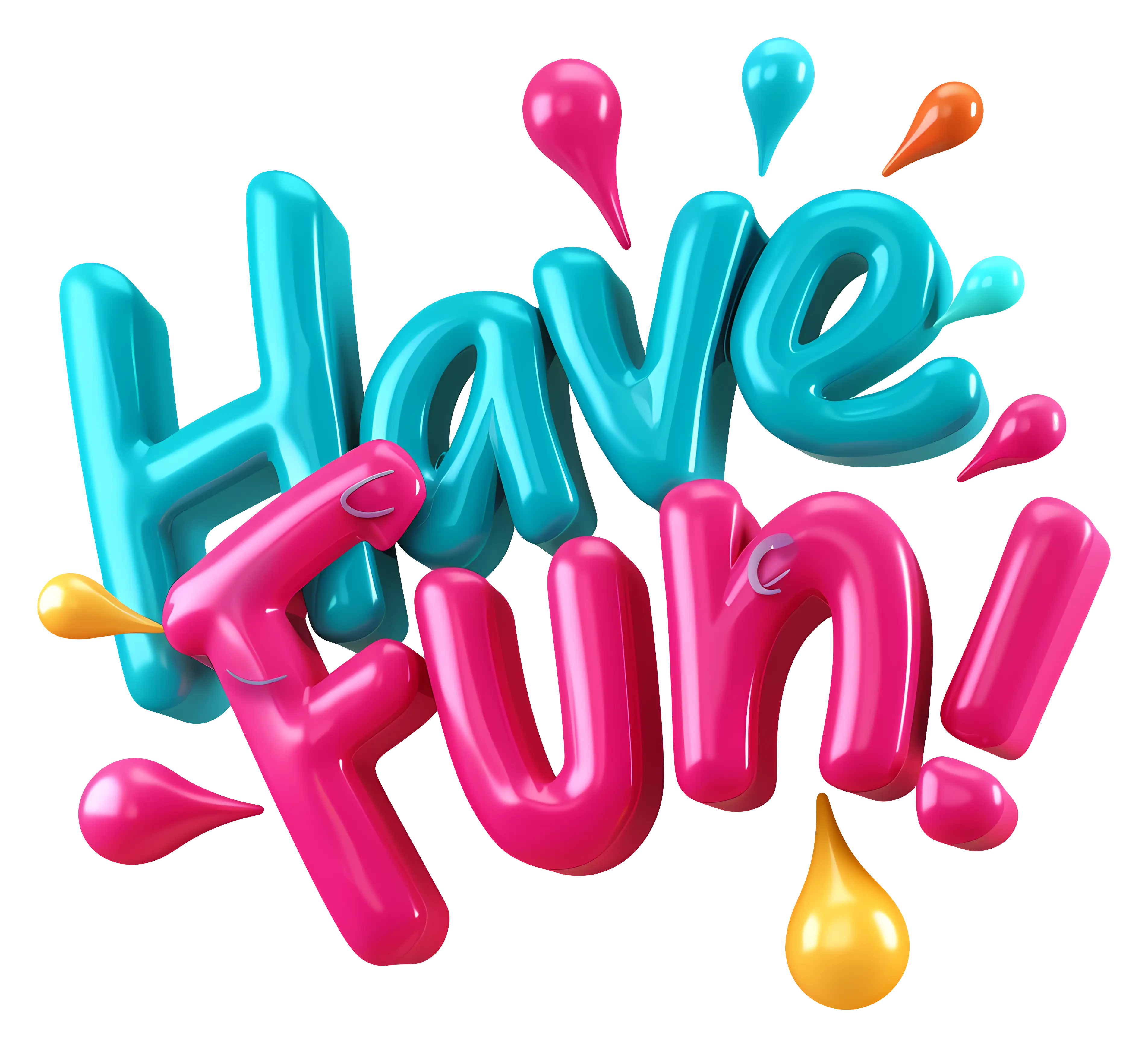 Have Fun Colorful Typography Illustration