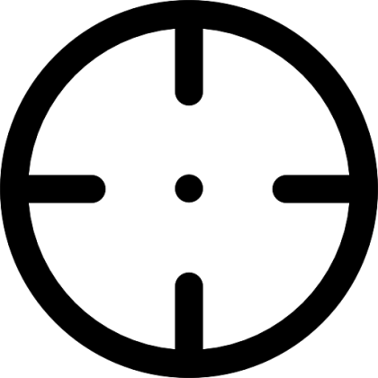 Black Crosshair Symbol for Targeting
