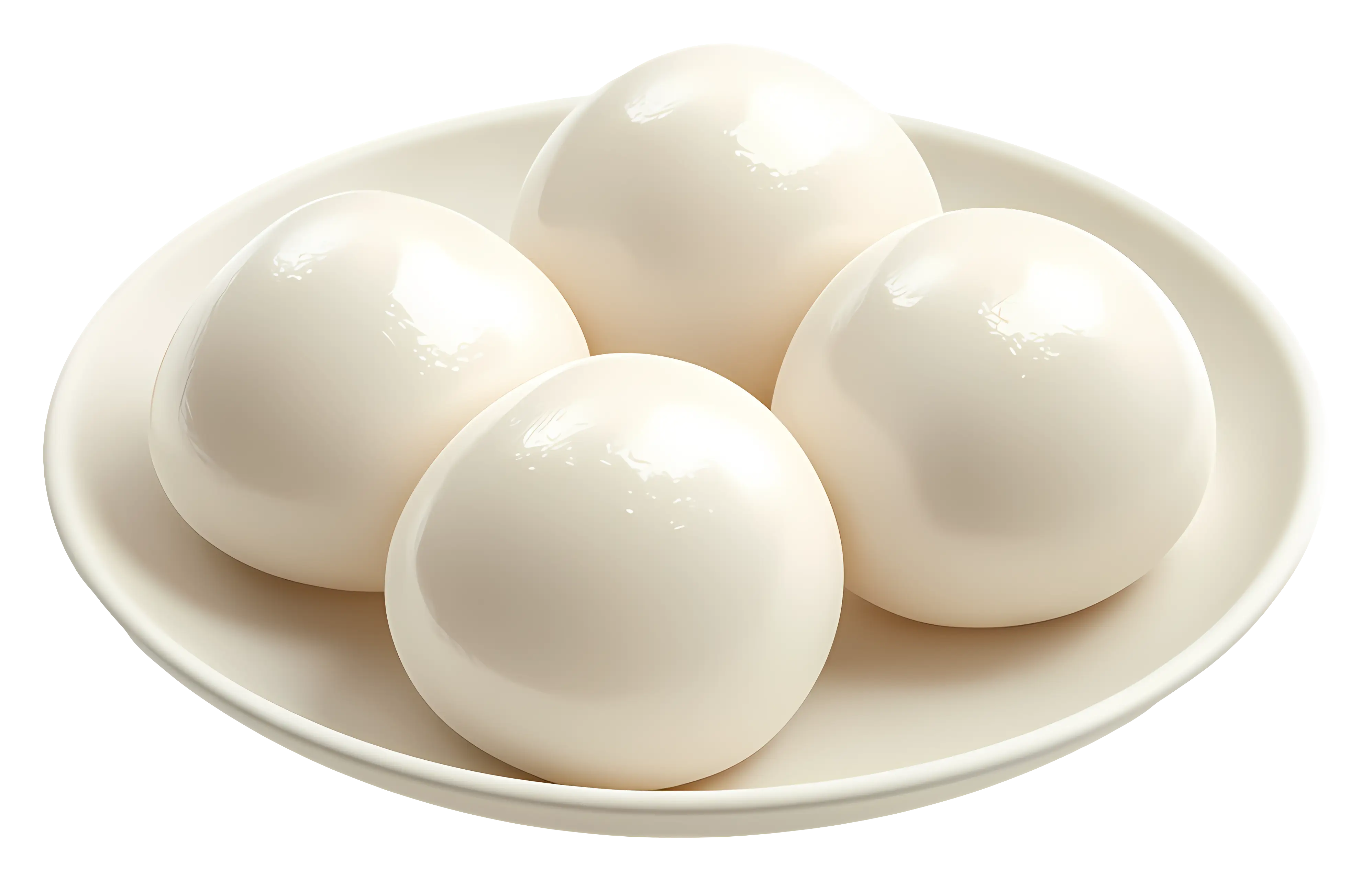 Boiled Eggs on Plate