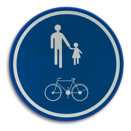 Pedestrian and Bicycle Traffic Safety Sign