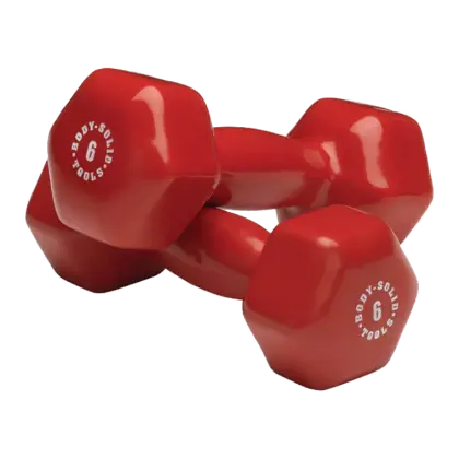 Red Dumbbells for Fitness Training