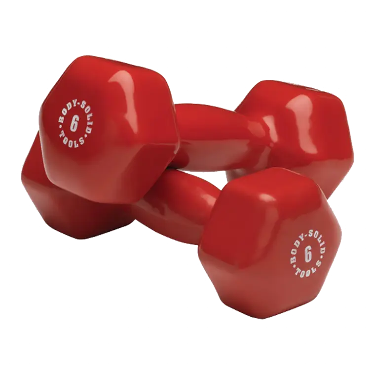 Red Dumbbells for Fitness Training