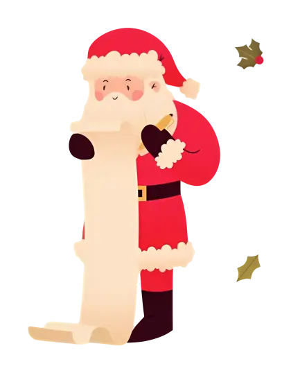 Santa Claus with Christmas List