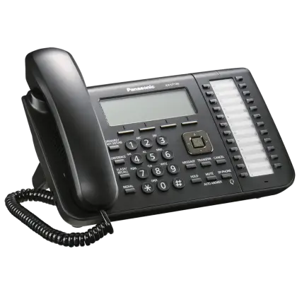 Black Office Telephone with Digital Display
