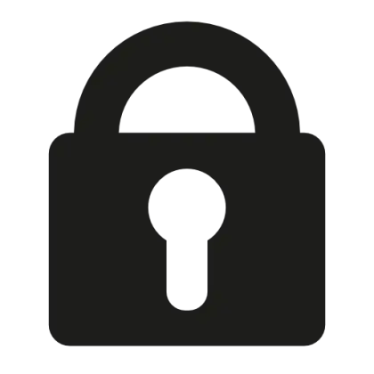 Black Padlock Icon for Security