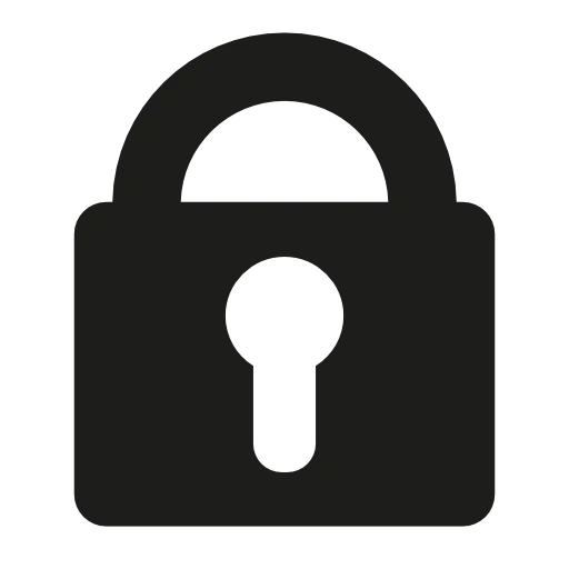Black Padlock Icon for Security