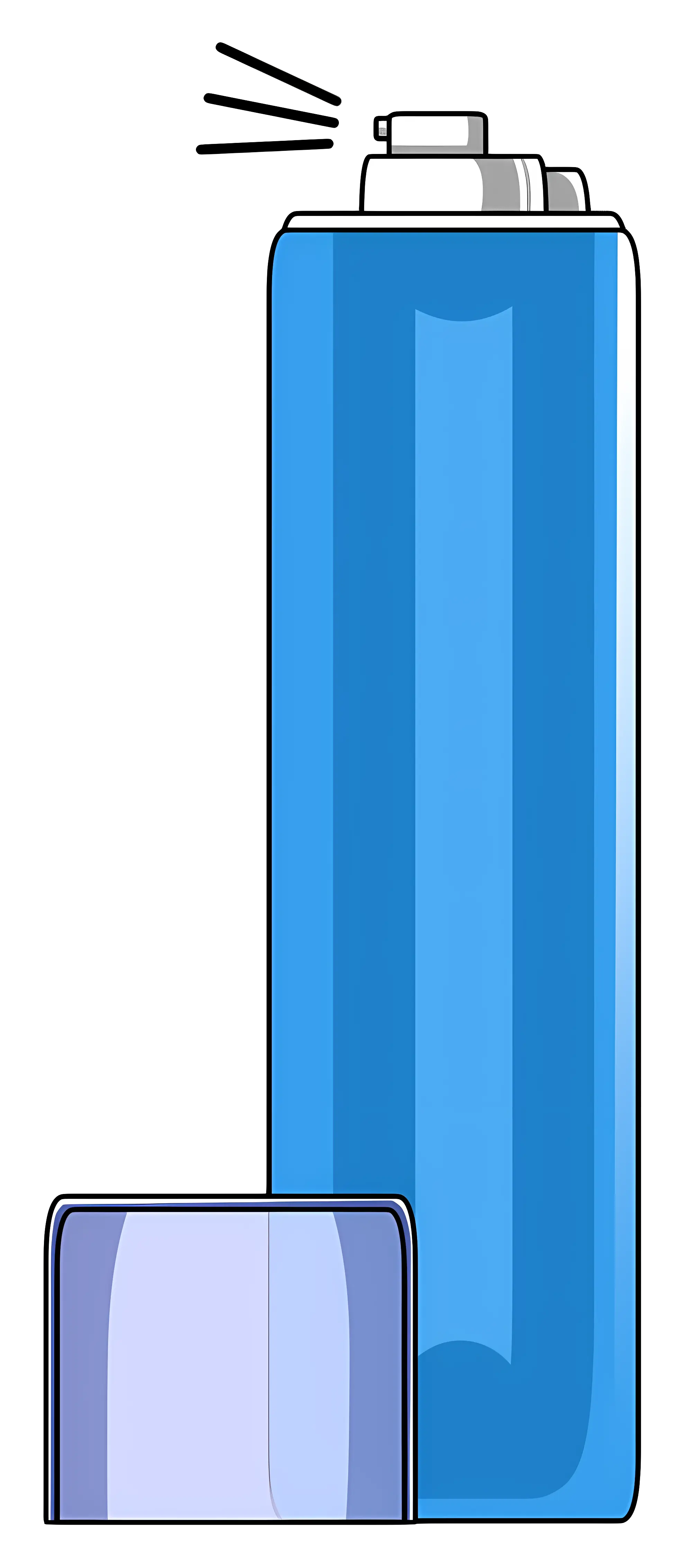 Blue Spray Can Illustration