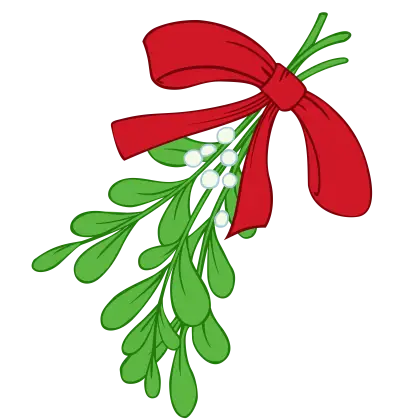 Mistletoe with Red Bow