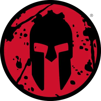 Red and Black Spartan Helmet Logo