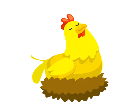 Hen Sitting on Nest