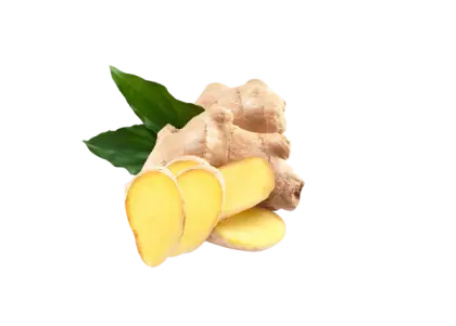 Fresh Ginger Root with Slices