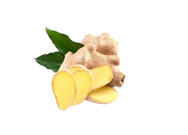 Fresh Ginger Root with Slices